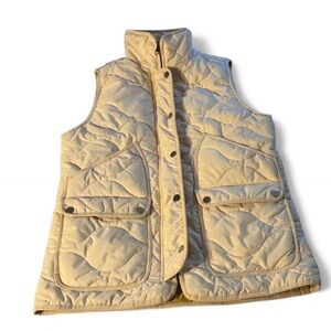 J. Crew Women's Quilted White Vest